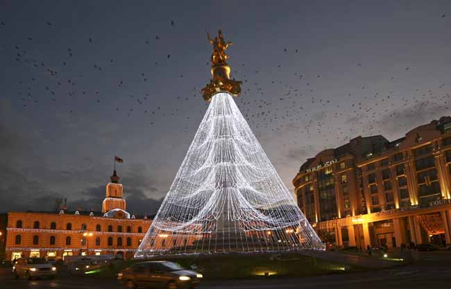 St. George Monumt in Freedom Square in Tbilisi