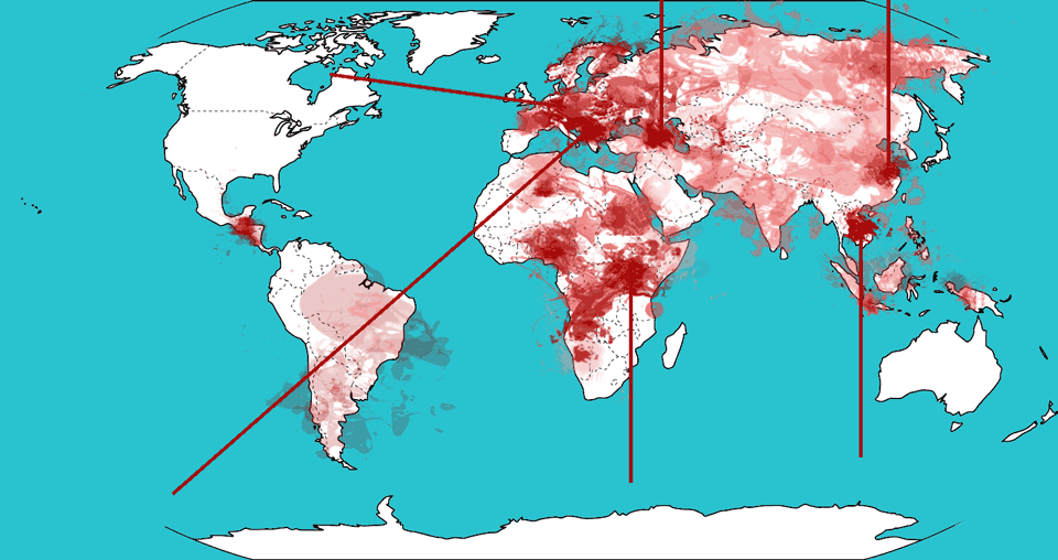 Genocides in the 20th Century Map